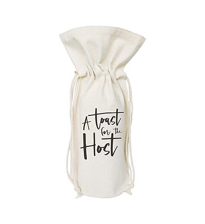 A Toast For The Host Wine Bag, Bottle Cover and Gift Bag